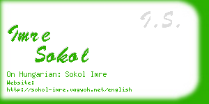 imre sokol business card